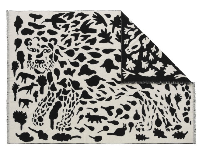 OTC blanket 180x130cm cheetah black white