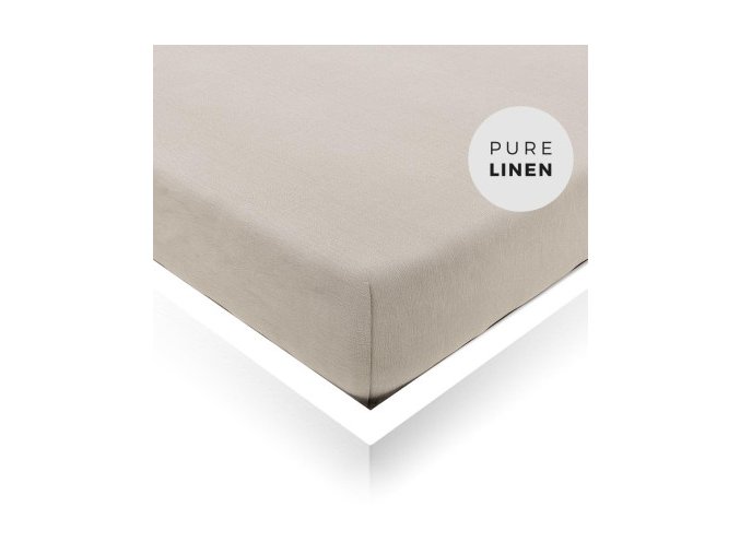 natural linen fitted sheet