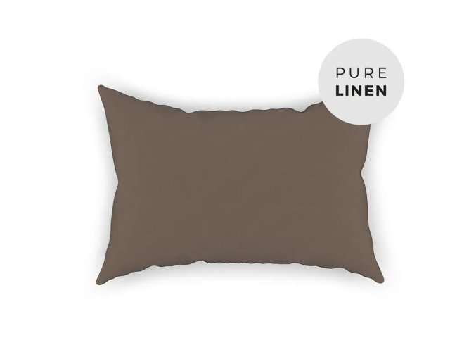 mocha linen pillowcase