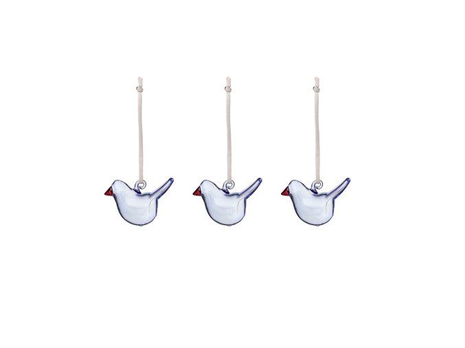 Iittala mini glass birds bright blue 3set