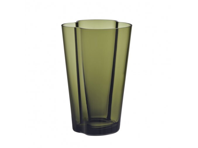 Váza Alvar Aalto 22 cm mechově zelená