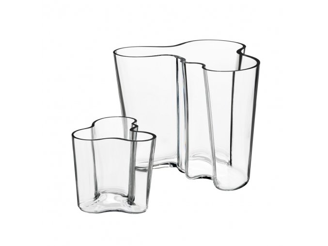 Sada váz Alvar Aalto iittala 16+9,5 cm čirá