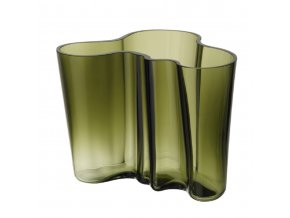 Váza Alvar Aalto iittala 16 cm mechově zelená
