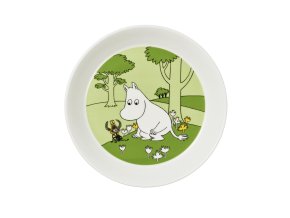 Moomin plate 19cm moomintrollgrassgreen