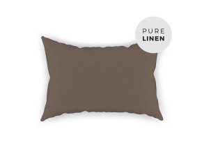 mocha linen pillowcase