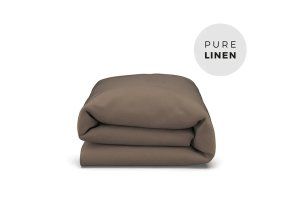 mocha linen duvet cover