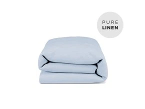soft blue linen duvet cover