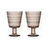 Sklenička na noze Kastehelmi iittala 0,26 l světle hnědá linen 2 ks
