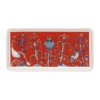 Taika plate rectangle 12x24cm red