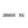 Taika plate square 12x24cm and 12x12cm black 2