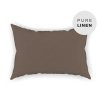 mocha linen pillowcase