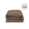 mocha linen duvet cover