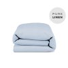 soft blue linen duvet cover