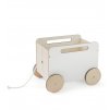Dřevěný vozík na hračky ooh noo bílý