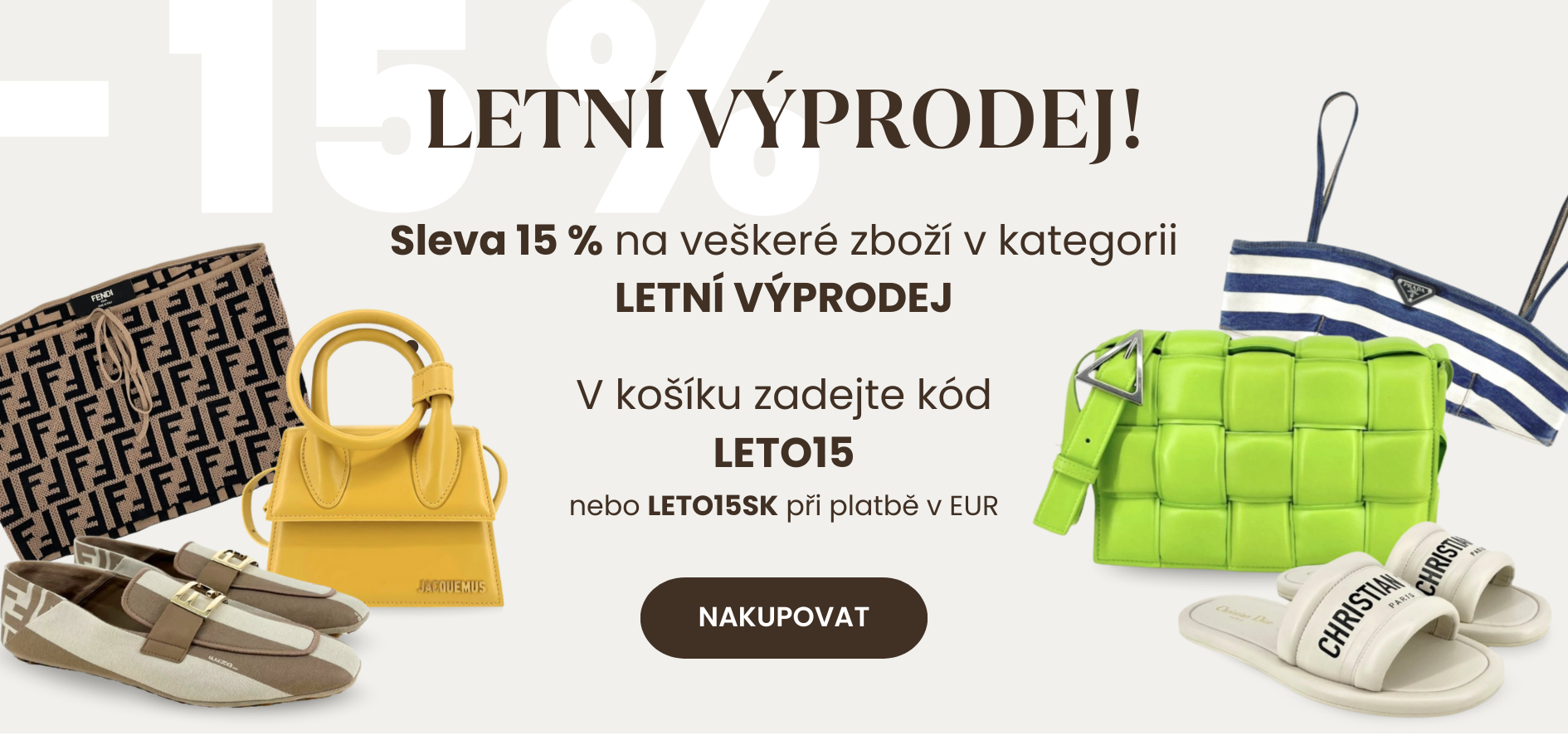 Letní výprodej - 15 %