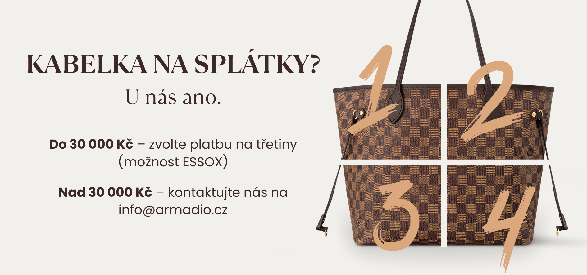 Splátky, platba na třetiny