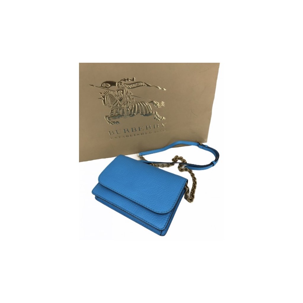 Burberry embossed leather wallet with 2025 detachable strap