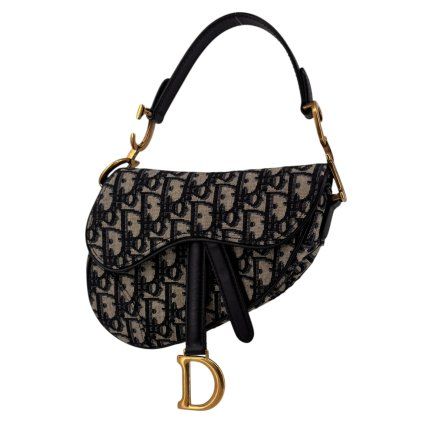 CHRISTIAN DIOR Mini Saddle Oblique Bag With Strap
