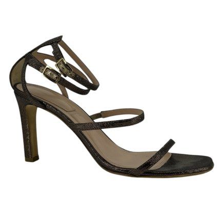 ALBERTA FERRETTI Metallic Brown Heels