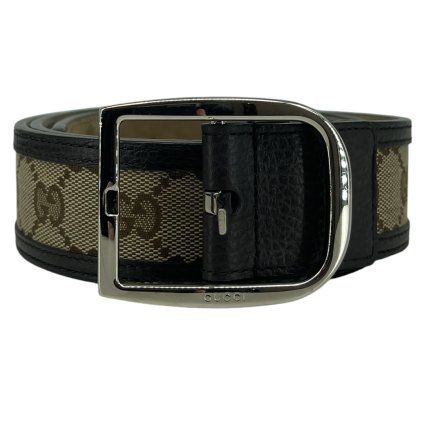 GUCCI GG Canvas Leather Belt