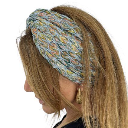 MISSONI Blue Colorful Headband