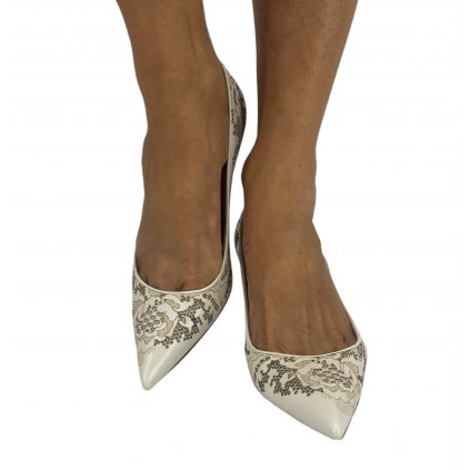 VALENTINO Cream Pointed Pumps