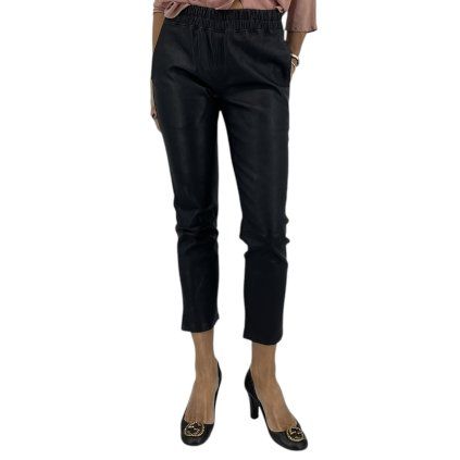 INES & MARECHAL Black Leather Trousers