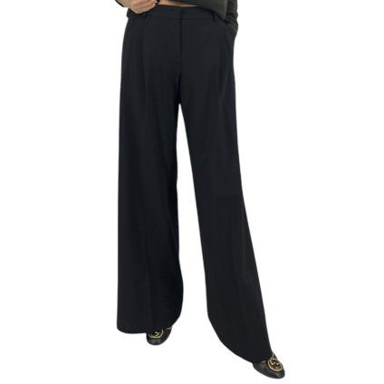 MAX MARA Black Wide-Leg Trousers