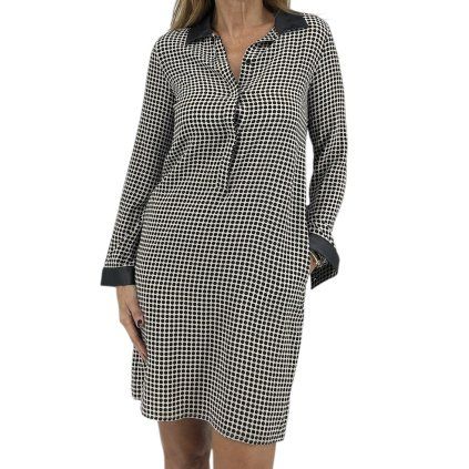 MAX MARA Black And White Polka Dot Dress