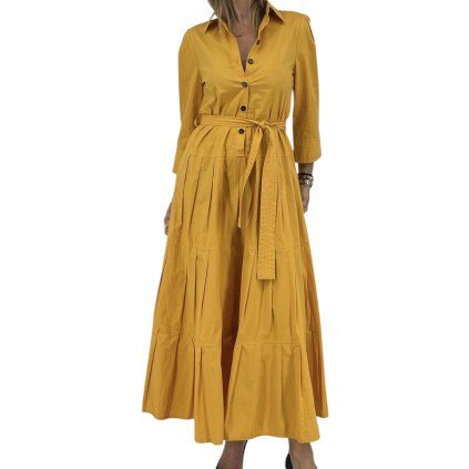 MARC CAIN Yellow Maxi Dress