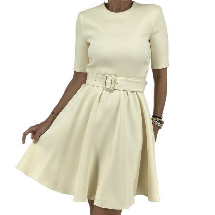 CHRISTIAN DIOR Cream White Dress