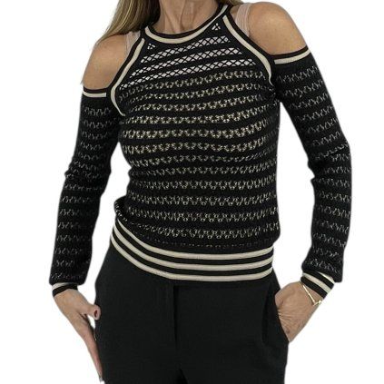 FENDI Black Off-Shoulder Top
