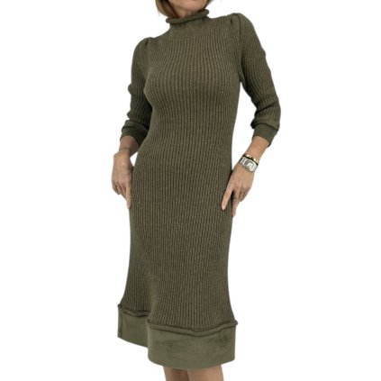 SPORTMAX Midi Khaki Dress