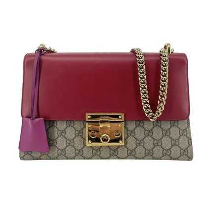 GUCCI Padlock Monogram Red Bag