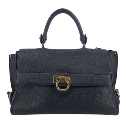 SALVATORE FERRAGAMO Sofia Black Tote Bag