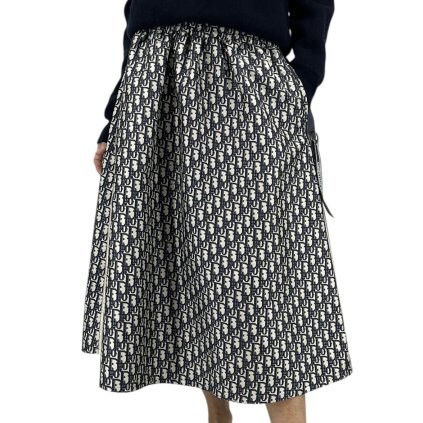CHRISTIAN DIOR Oblique Midi Skirt