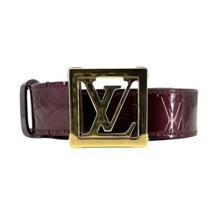 LOUIS VUITTON Burgundy Vernis Belt