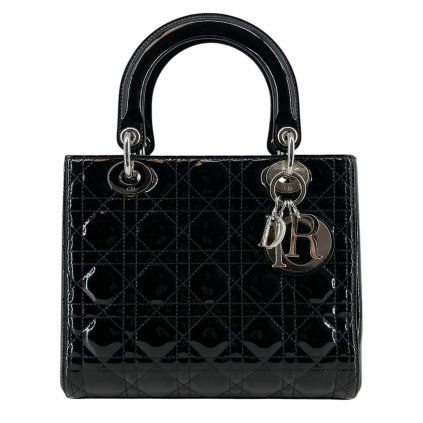 CHRISTIAN DIOR Lady Dior Medium Black Bag