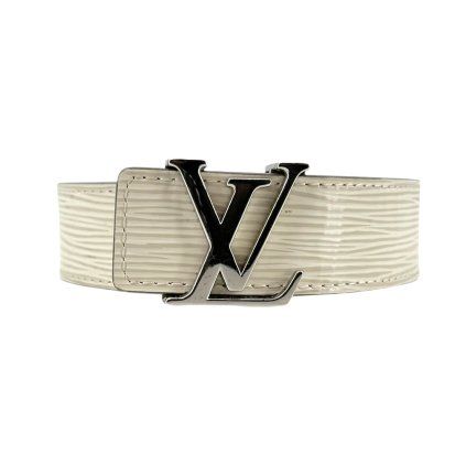 LOUIS VUITTON White Epi Leather Belt