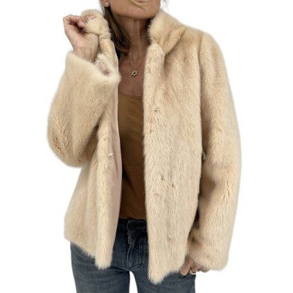 Beige Mink Short Coat