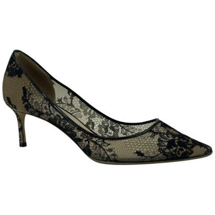 JIMMY CHOO Black Laced Pumps