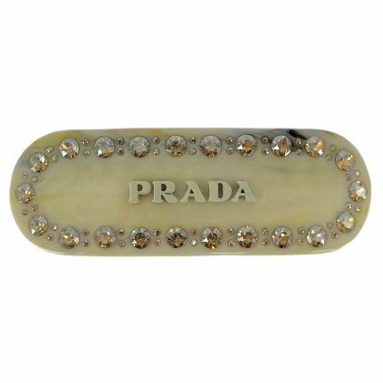 PRADA Ivory Plex Hair Clip