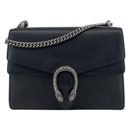GUCCI Dionysus Black Leather Shoulder Bag