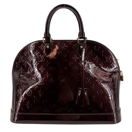 LOUIS VUITTON Alma GM Amarante Monogram Vernis Bag