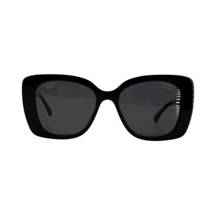 CHANEL Black Logo Sunglasses