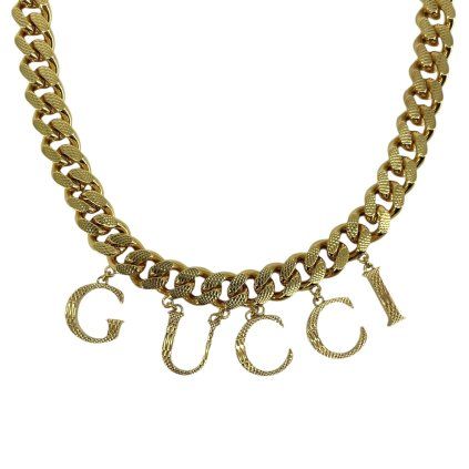 GUCCI Golden Logo Necklace