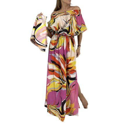 EMILIO PUCCI Printed Pink Maxi Dress