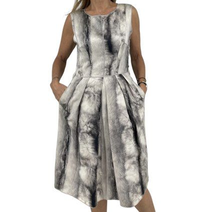 DOLCE & GABBANA Grey Silk Dress