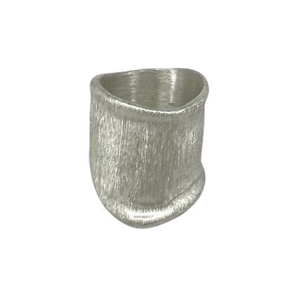 Minimalist Asymmetric Silver Plated Ring