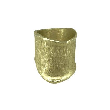 Minimalist Asymmetric Gold Plated Ring